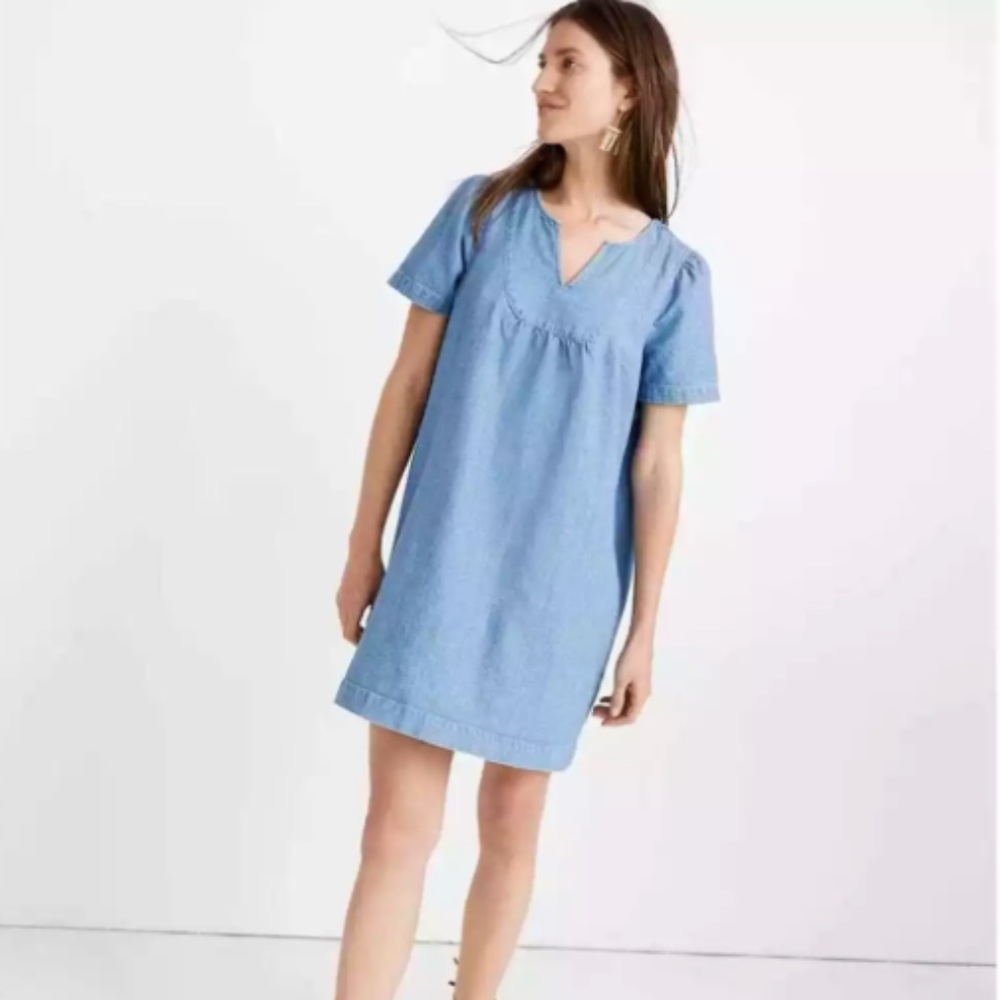 Madewell Denim Popover Swing Dress